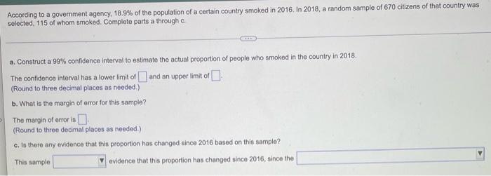 Solved According to a government agency, 18.9% of the | Chegg.com