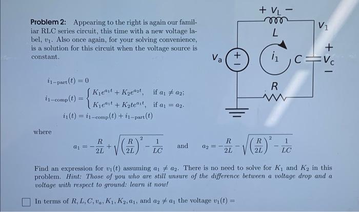 Solved + VLT Problem 2: Appearing to the right is again our | Chegg.com