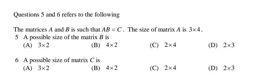 Solved Questions 5 And 6 Refers To The Following The 2968