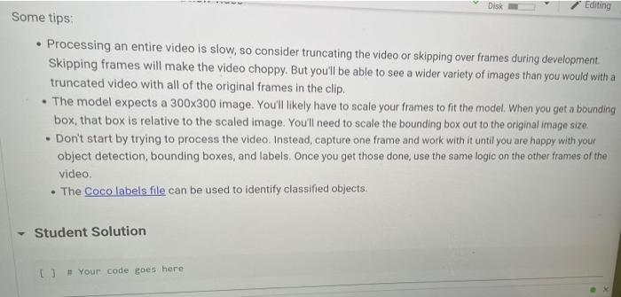 ↑↓ 1 You will process a video frame by frame, | Chegg.com