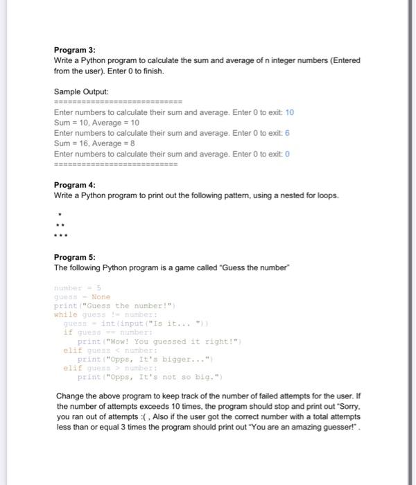 Solved Program 3: Write a Python program to calculate the | Chegg.com