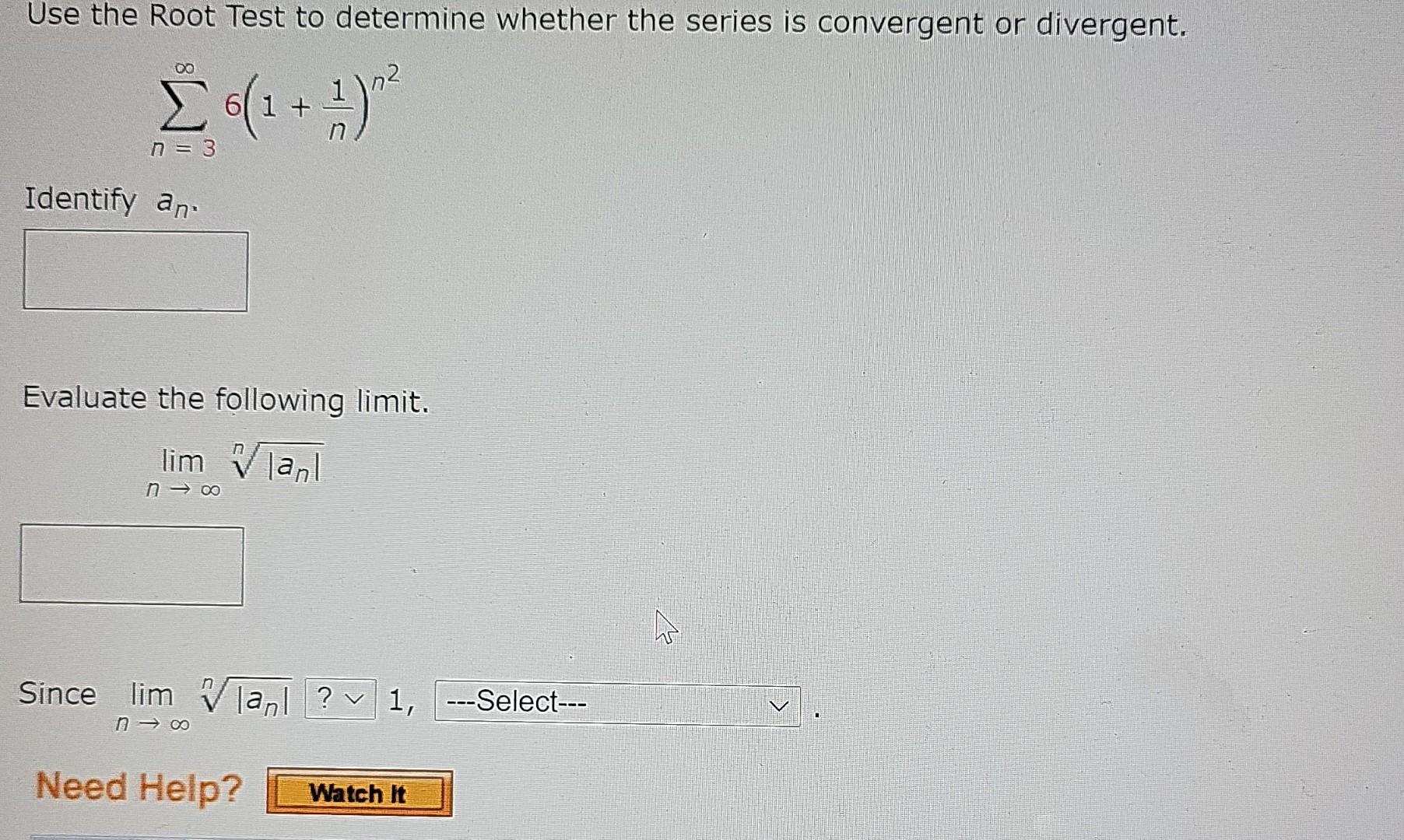 Solved Use the Root Test to determine whether the series is | Chegg.com