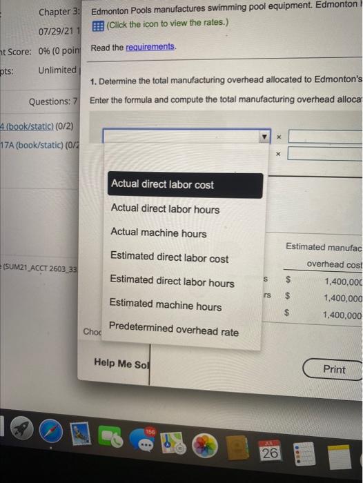 Solved Edmonton Pools manufactures swimming pool equipment.