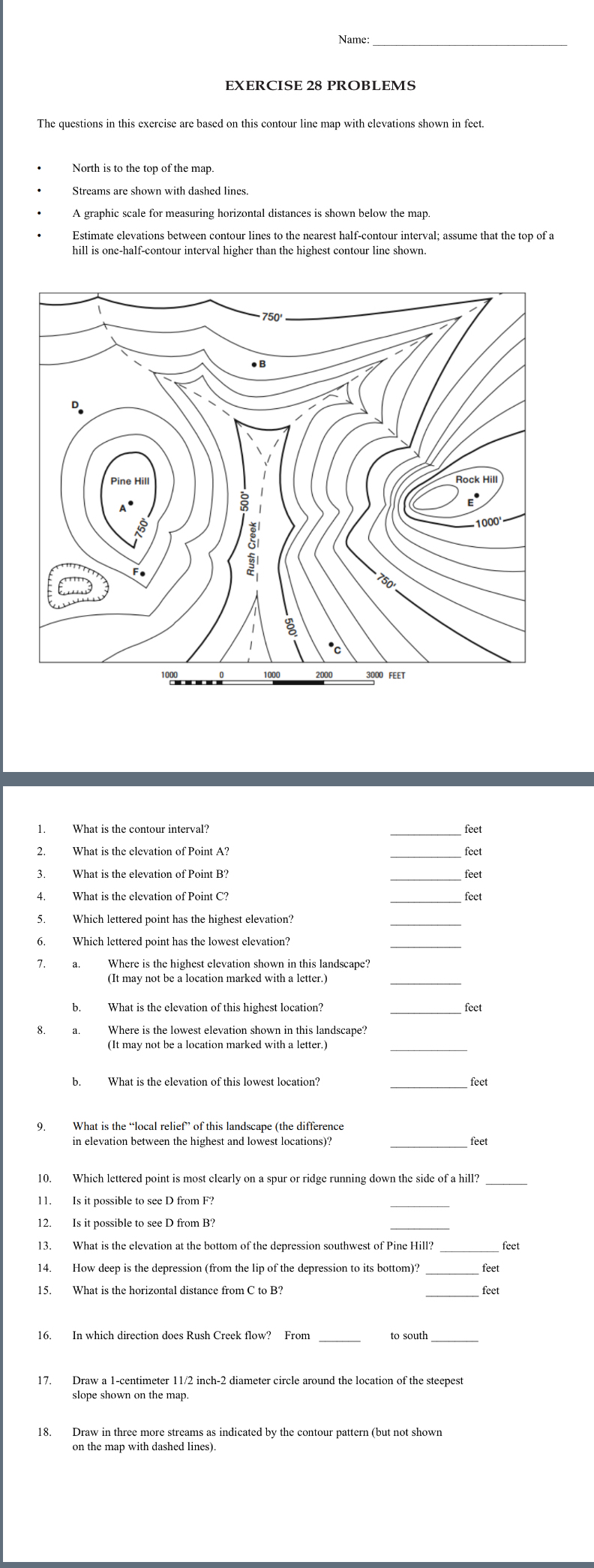 Solved Name:q,EXERCISE 28 ﻿PROBLEMSThe questions in this | Chegg.com