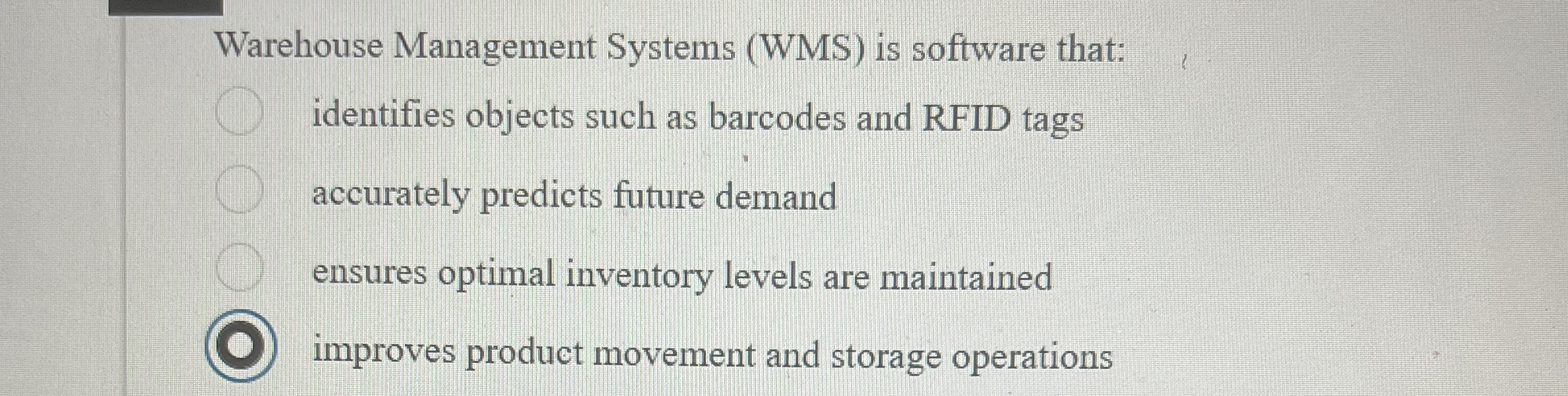 [Solved] Warehouse Management Systems (WMS) is software tha