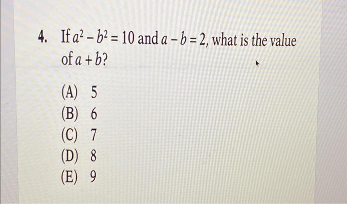 value of 2b 5 when b 4