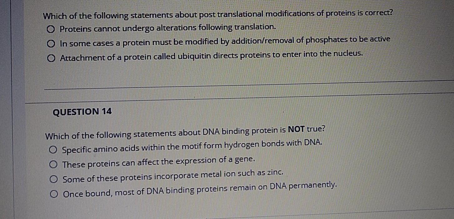 post translational modifications of proteins can affect which of the following