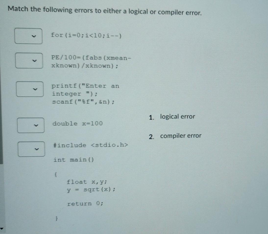Solved The following code: int i, j; for(i=1;i