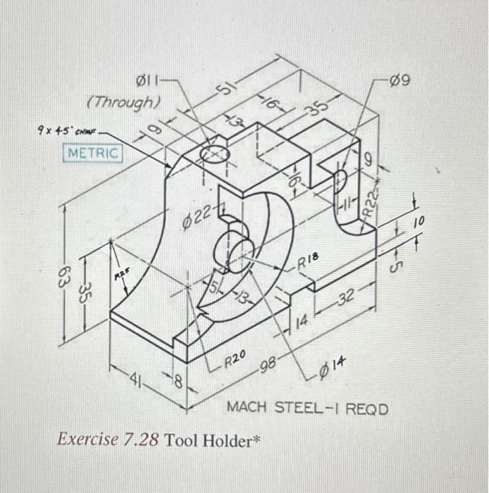 Solved please help!!!please draw front,side,top view with | Chegg.com