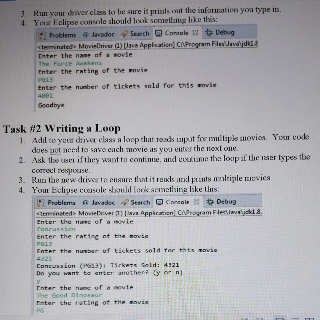 Solved You are given a file called Movie.java, which has the | Chegg.com