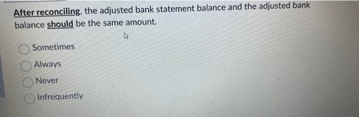 adjusted bank balance