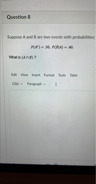 Solved Suppose A And B Are Two Events With Probabilities: | Chegg.com