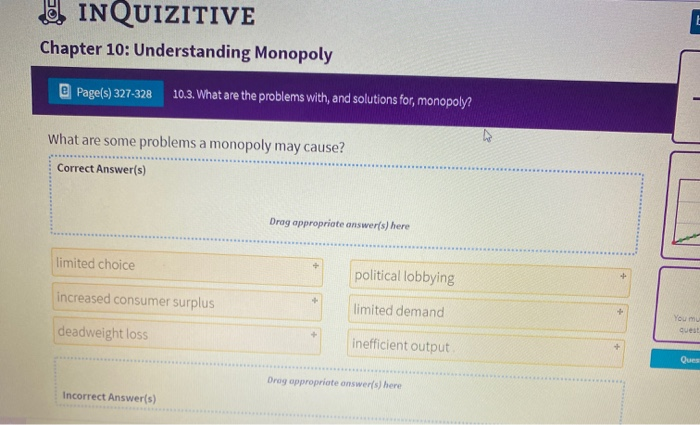 Solved INQUIZITIVE Chapter 10: Understanding Monopoly @ | Chegg.com