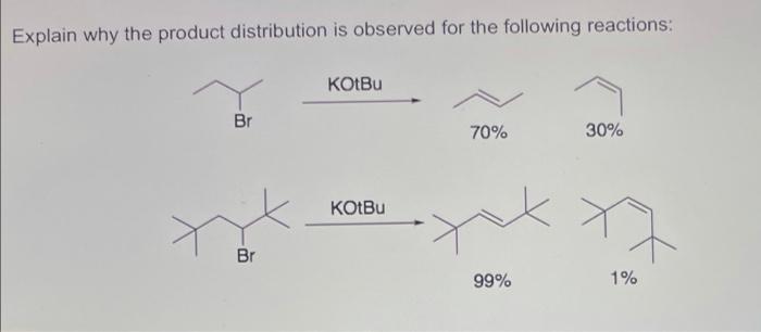 Solved Explain why the product distribution is observed for | Chegg.com
