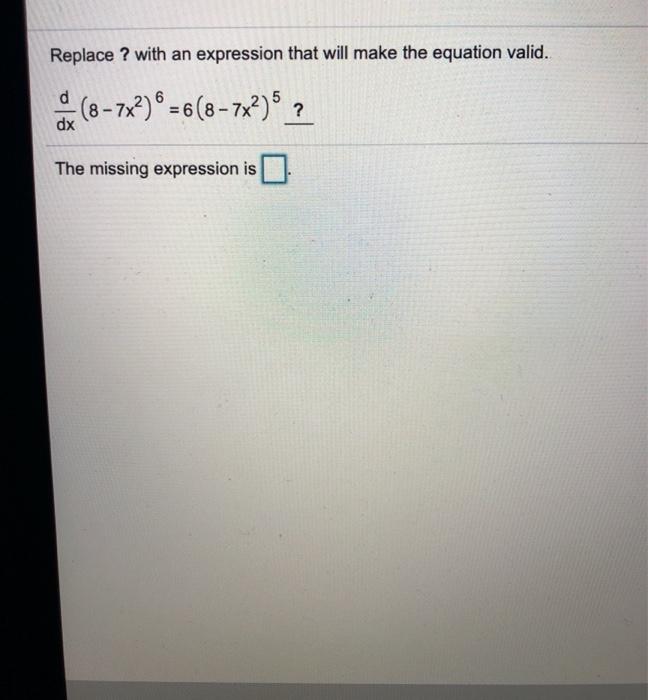 Solved Replace ? with an expression that will make the | Chegg.com
