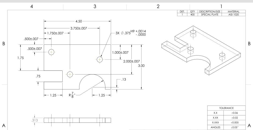 Solved Visually Design & Detail A Sandwich Drill Jig With 