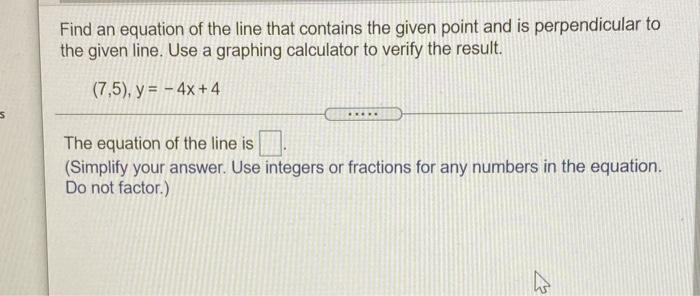 Solved Find an equation of the line that contains the given | Chegg.com