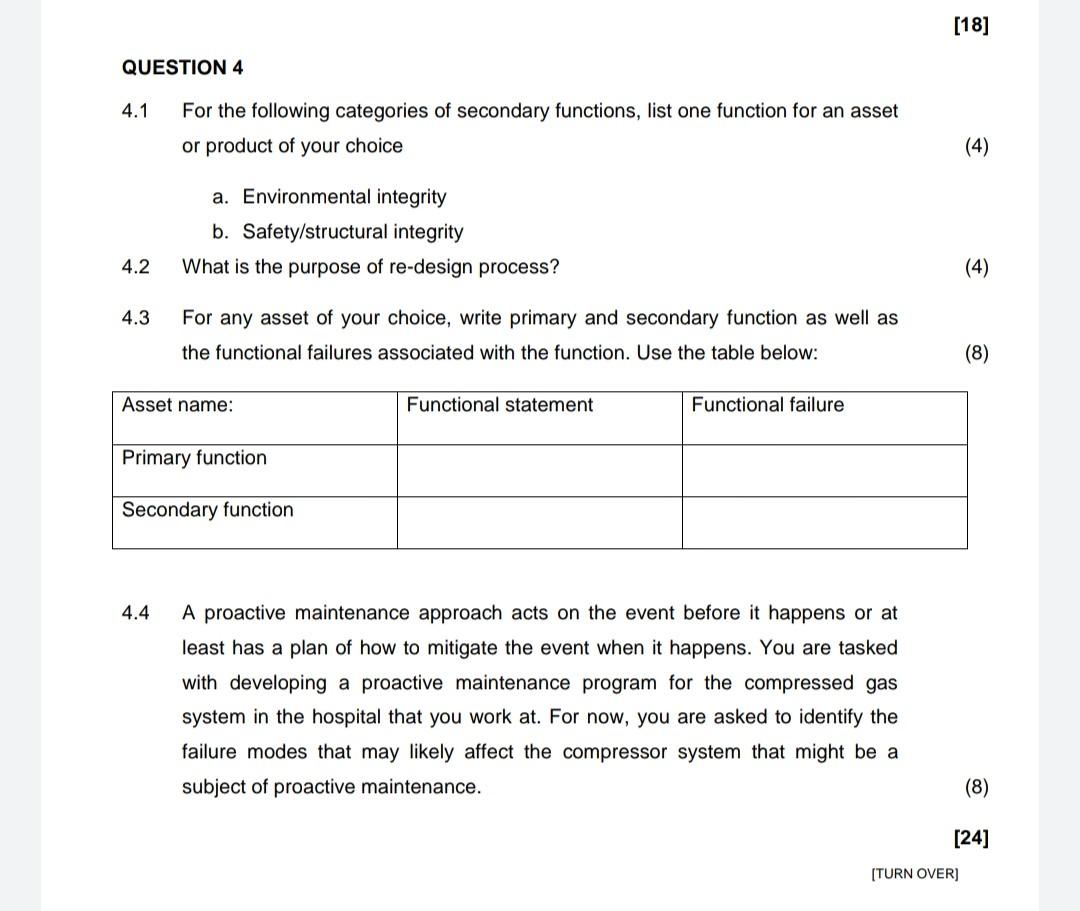 Solved 18 Question 4 4 1 For The Following Categories O Chegg Com