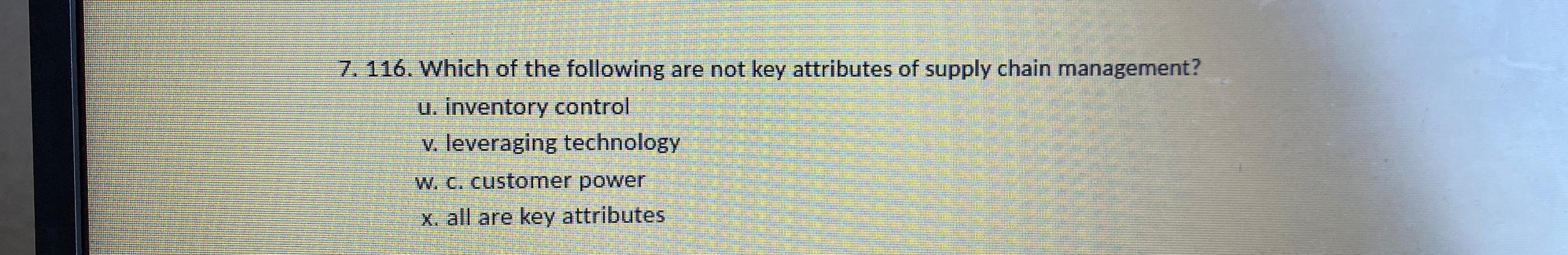 Solved Which of the following are not key attributes of | Chegg.com