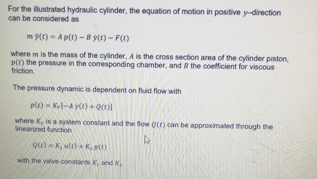 Solved A hydraulic system arrangement is shown in figure 3.1 | Chegg.com