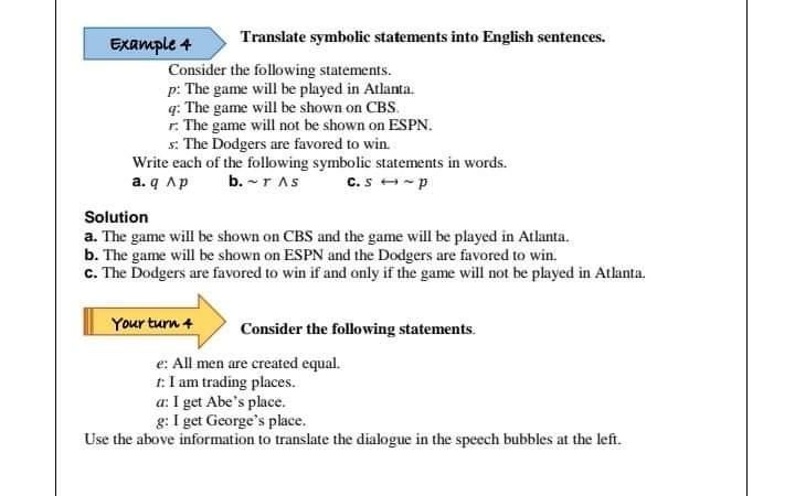 Solved Your Turn Consider The Following Statements E Chegg Com