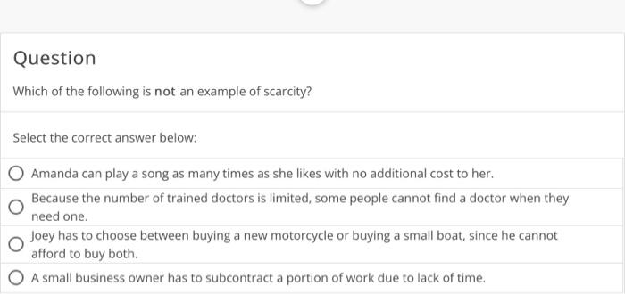 Solved Question Which of the following is not an example of | Chegg.com