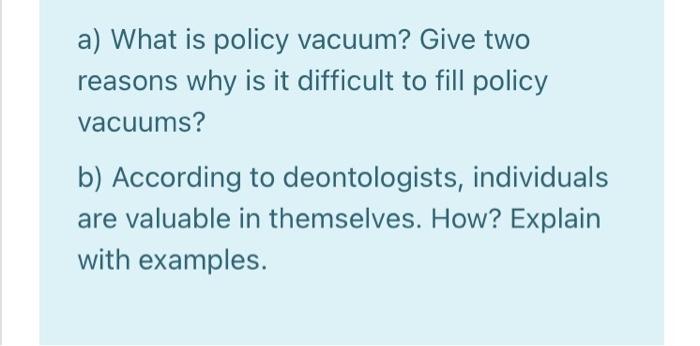 policy vacuum