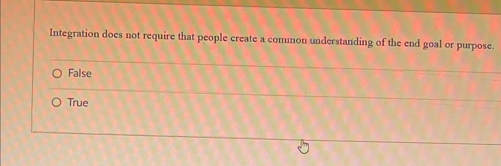 Solved Integration does not require that people create a | Chegg.com