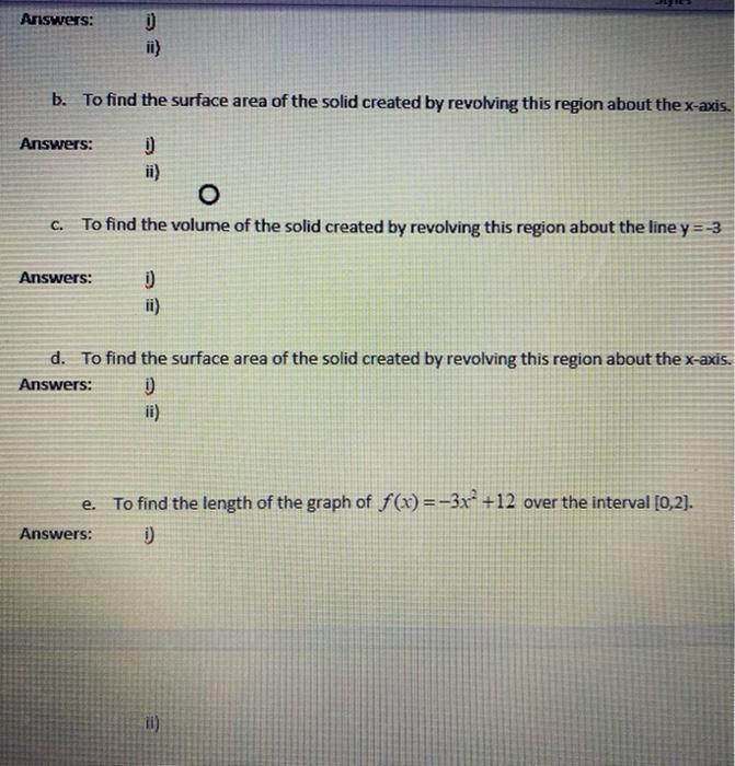 Solved 3. (25pts) Consider the region bounded by the graph | Chegg.com