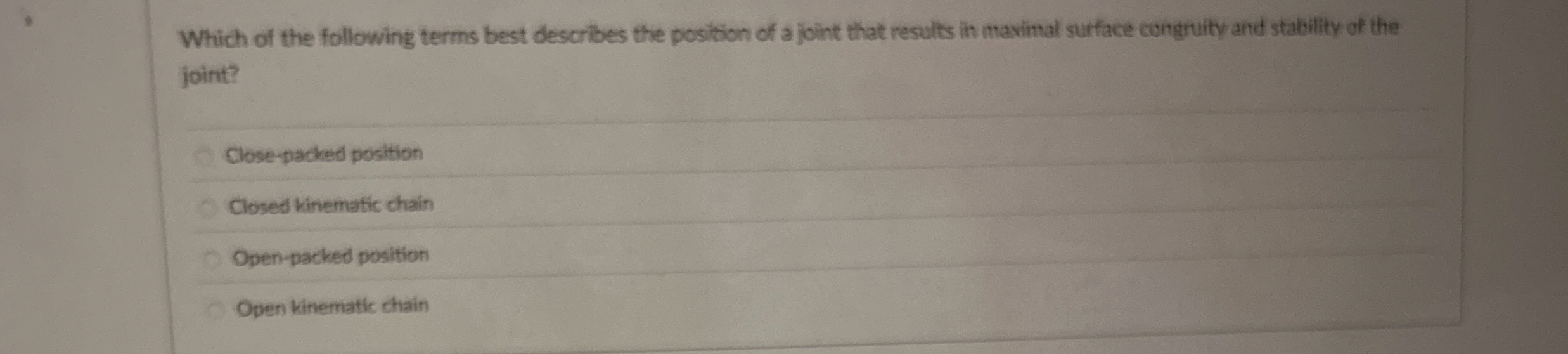 Solved Which of the following terms best describes the | Chegg.com
