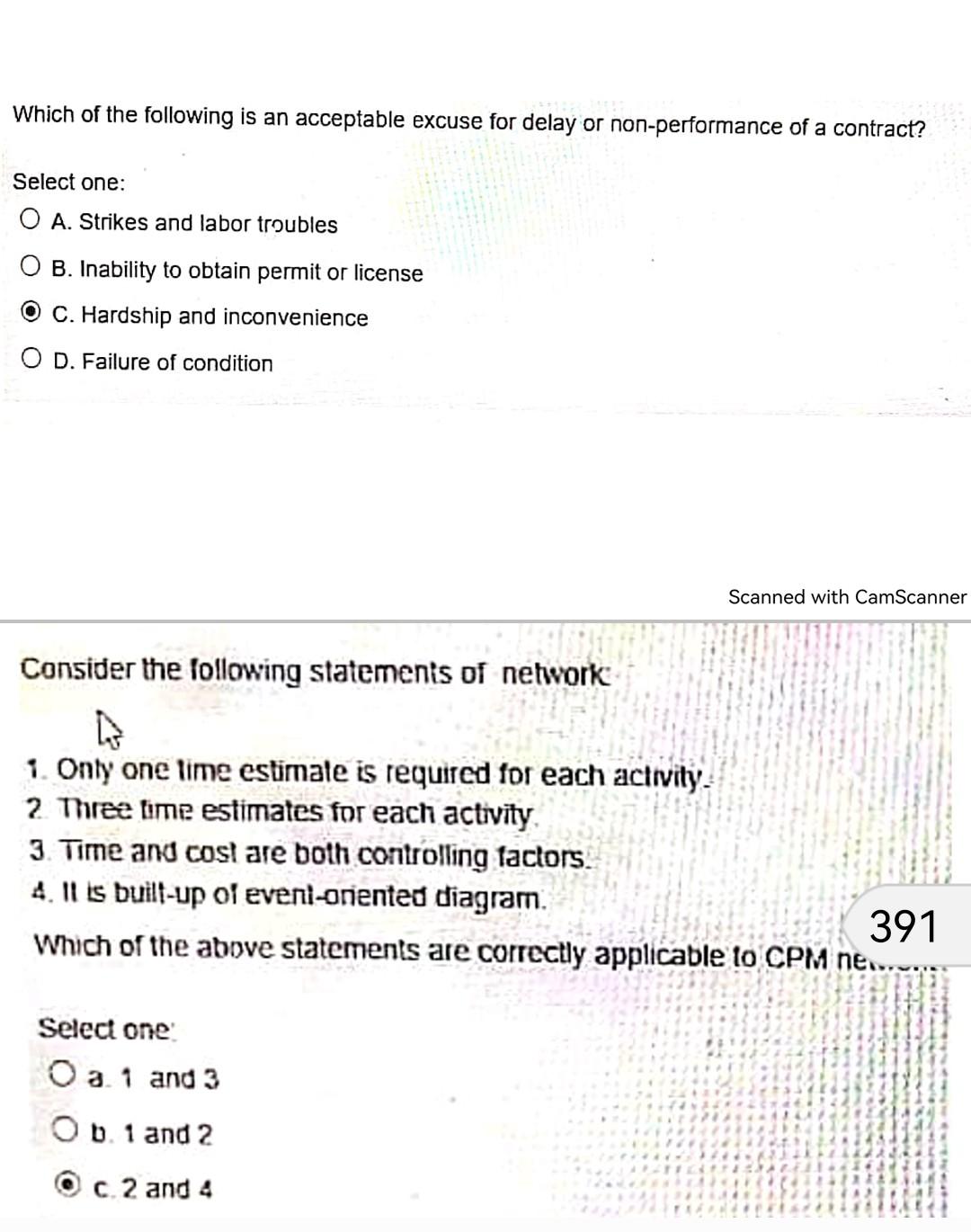 Solved Which of the following is an acceptable excuse for | Chegg.com