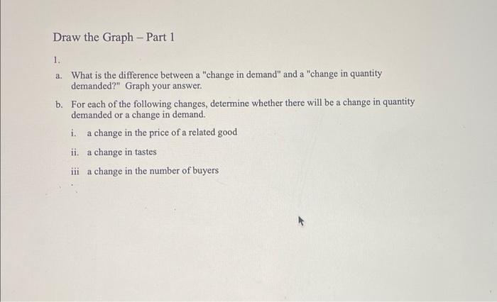 Solved Draw the Graph - Part 1 1. a. What is the difference | Chegg.com