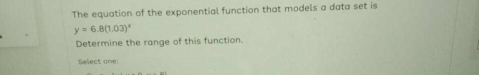 Solved The Equation Of The Exponential Function That Models Chegg Solved The Equation Of The Exponential Function That Models Chegg