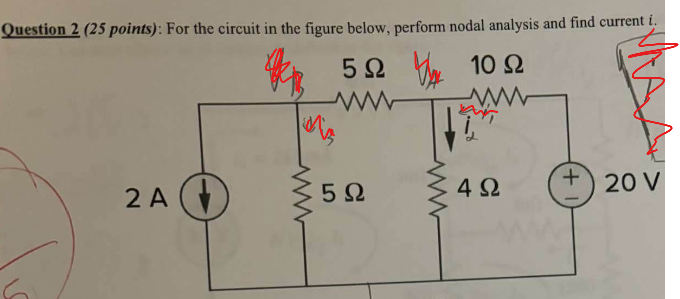 Solved Question 2 ( 25 ﻿points): For the circuit in the | Chegg.com