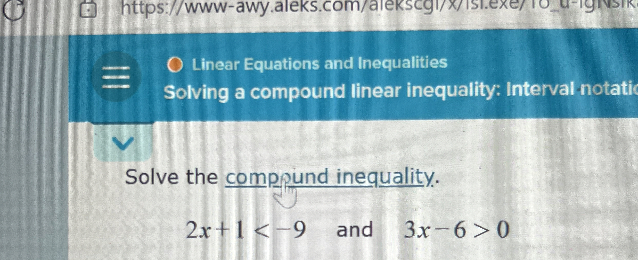 Solved Linear Equations and InequalitiesSolving a compound | Chegg.com