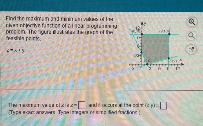 Solved Find the maximum and minimum values of the given | Chegg.com