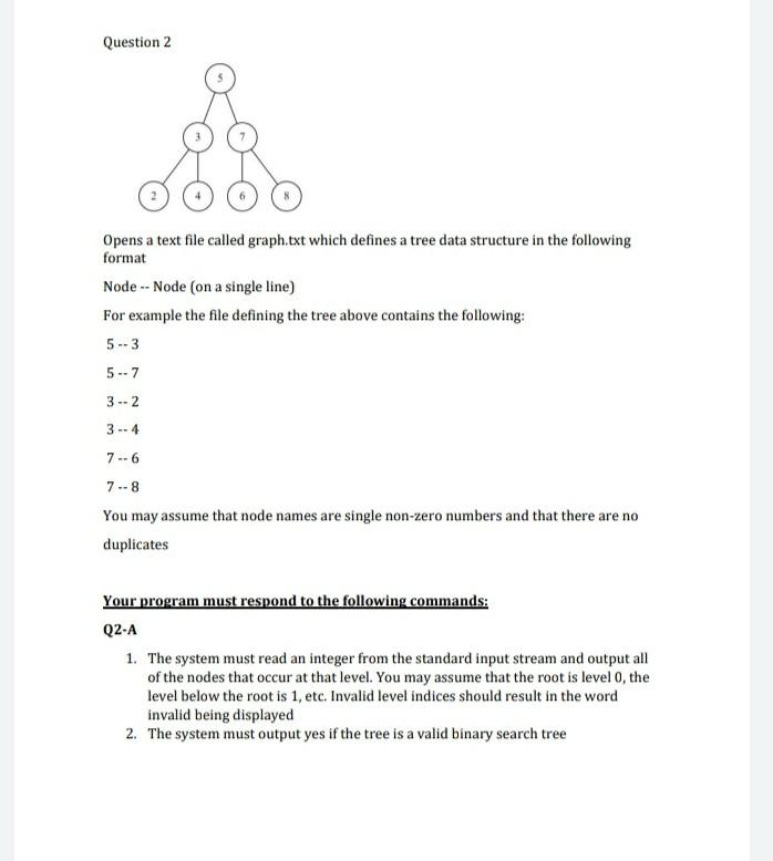 Solved Question 2 Opens a text file called graph.txt which | Chegg.com