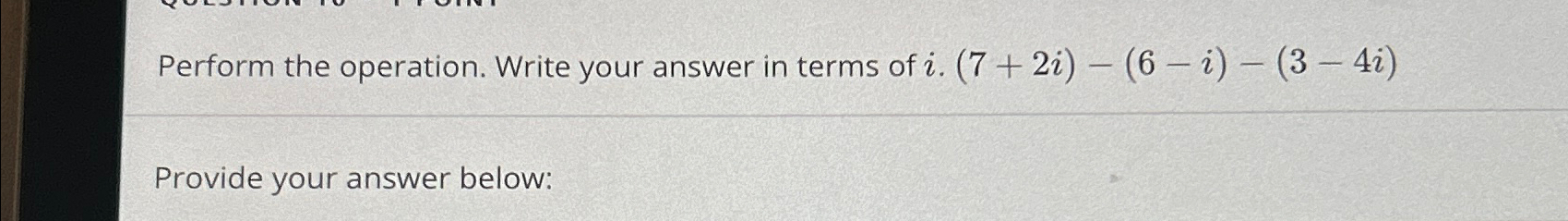 Solved Perform the operation. Write your answer in terms of | Chegg.com