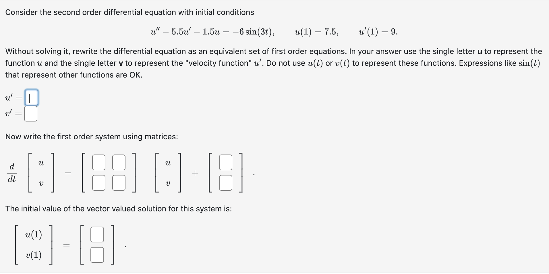 Solved Consider the second order differential equation with | Chegg.com