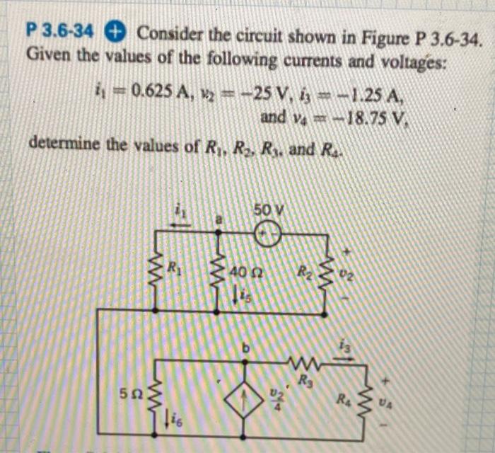 Solved P 3.6-34 Consider the circuit shown in Figure P | Chegg.com