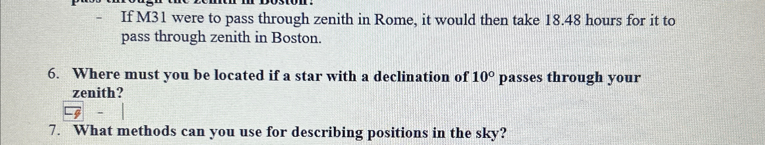 Solved Where must you be located if a star with a | Chegg.com