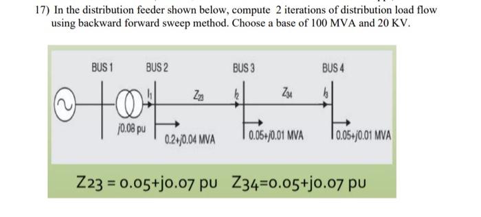 Solved 7) In the distribution feeder shown below, compute 2 | Chegg.com