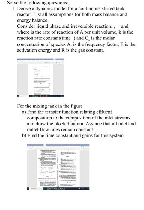 Solved Solve the following questions: 1. Derive a dynamic | Chegg.com