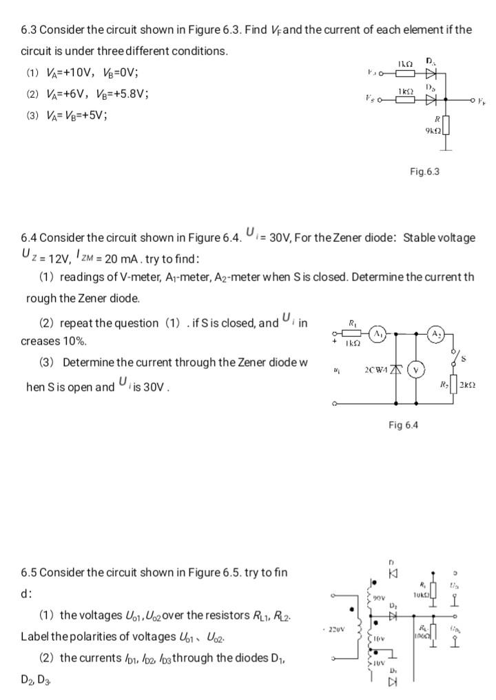 Solved PO 6.3 Consider the circuit shown in Figure 6.3. Find | Chegg.com