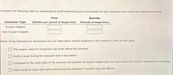 Solved 2. Recessions And Price Discrimination Suppose That | Chegg.com