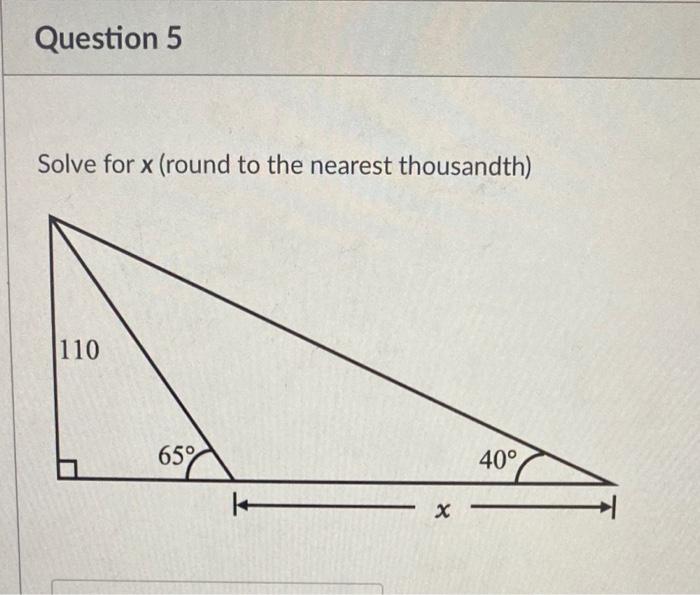 Solved Solve for x (round to the nearest degree)Solve for x | Chegg.com