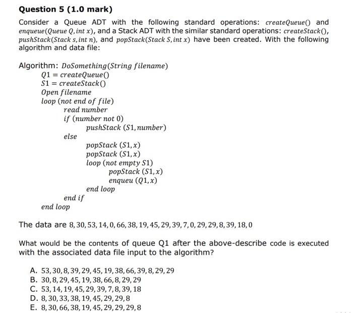 Solved Question 1 (1.0 mark) Consider the following segment | Chegg.com