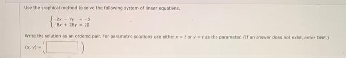 Solved Use the graphical method to solve the following | Chegg.com