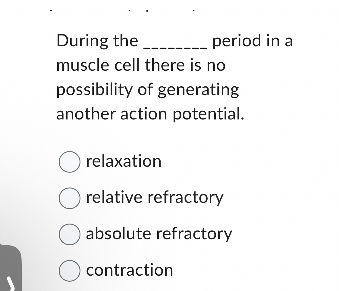 Solved During The Q, ﻿period In A Muscle Cell There Is No 