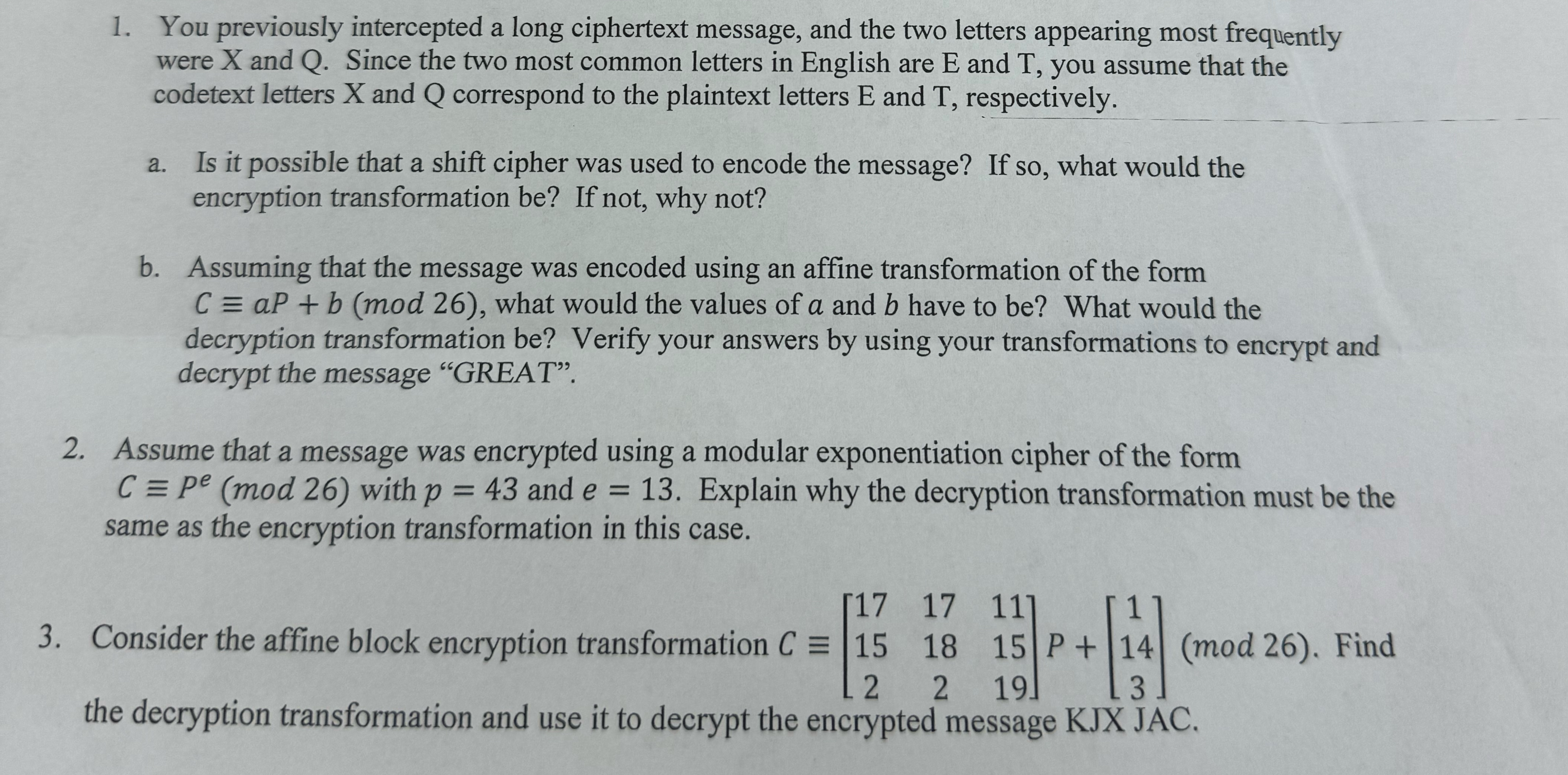 Please help me with these 3 ﻿problems. | Chegg.com